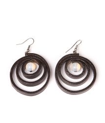 Обеци от кожа - Helix Moon Stone