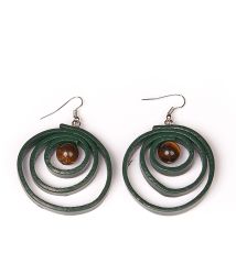 Обеци от кожа - Helix Tiger Eye