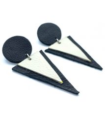 Обеци от кожа Triangle