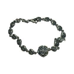 Сребърна гривна - Роза