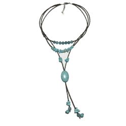 Stylish necklace of velour