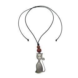 Stylish necklace of velour