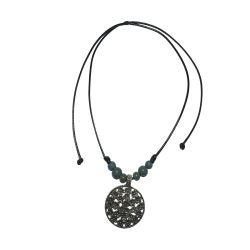 Stylish necklace of velour