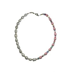 Stylish necklace of velour