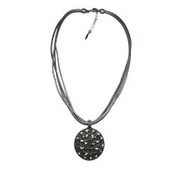 Stylish necklace of velour
