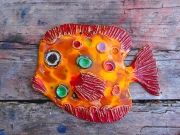 Рисувана керамична рибка