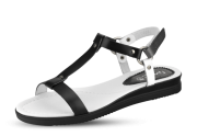 Дамски летни сандали в черно и бяло