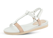 Ladies' sandals in pink and white
