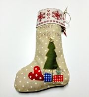 Авторски ръчно изработен Коледен чорап