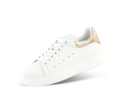 Women's sneakers in white and gold