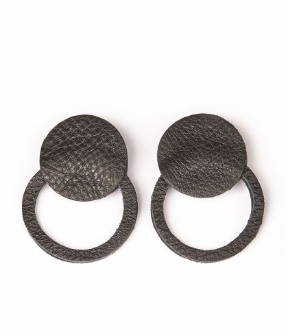 Обеци от кожа - New moon black