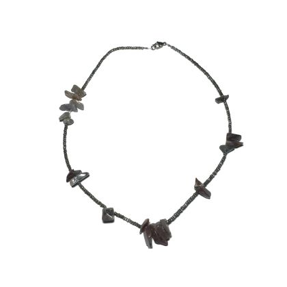 Stylish necklace of velour