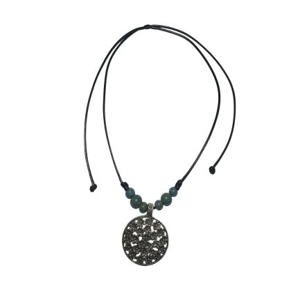 Stylish necklace of velour