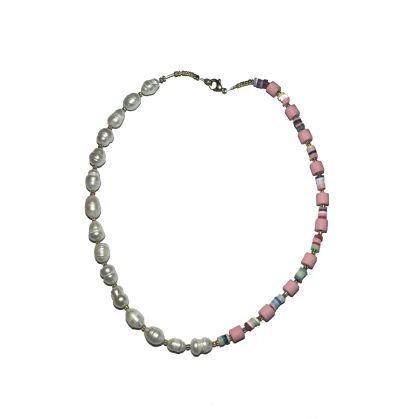Stylish necklace of velour