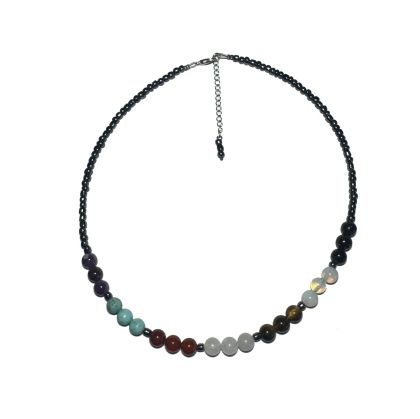 Stylish necklace of velour