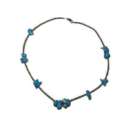 Stylish necklace of velour
