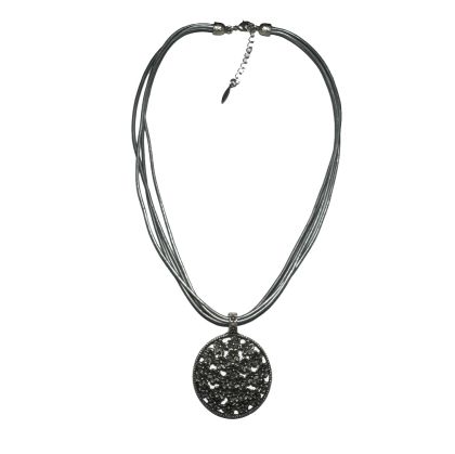 Stylish necklace of velour
