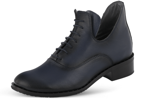Ladies' boots from dark blue nappa