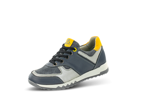 Children's sneakers in gray and yellow