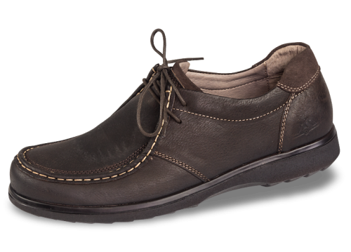 DARK BROWN MEN'S LOAFERS WITH SHOELACES