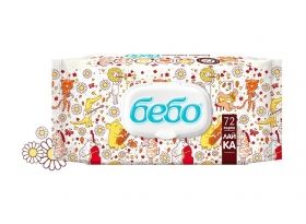 Wet wipes - bebo - 72 pcs. Cap, with Chamomile extract