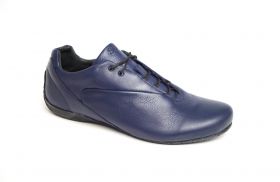 Мъжки спортни обувки от естествена кожа в син цвят