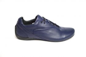 Мъжки спортни обувки от естествена кожа в син цвят