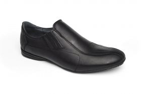 Черни мъжки официални обувки от естествена кожа