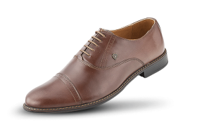 MEN'S FORMAL SHOES IN BROWN WITH PERFORATION