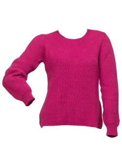 Дамски пуловер в цвят циклама