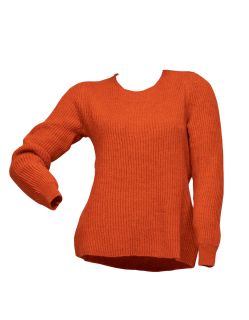 Дамски пуловер в цвят керемида