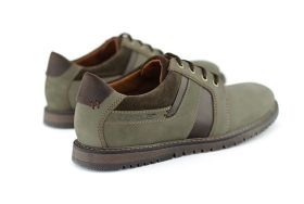 MEN'S BROWN SHOES WITH SUEDE ELEMENTS