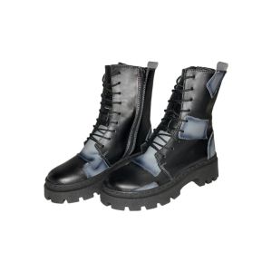 Дамски кубинки в черно и сиво