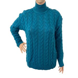 Елегантно дамско поло цвят петрол