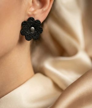 Обеци - Leather Bloom