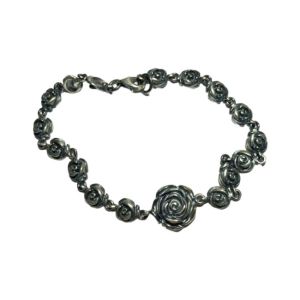 Сребърна гривна - Роза