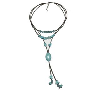 Stylish necklace of velour