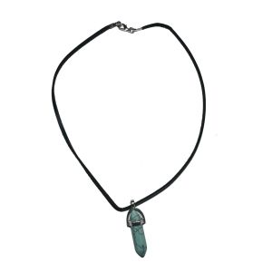 Stylish necklace of velour