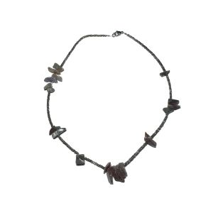 Stylish necklace of velour