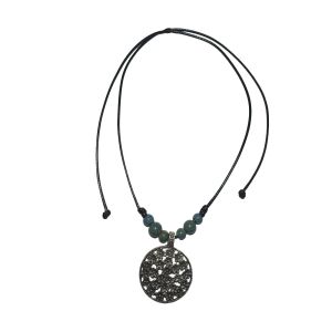 Stylish necklace of velour