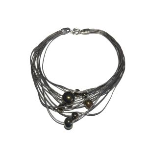 Stylish necklace of velour