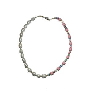 Stylish necklace of velour