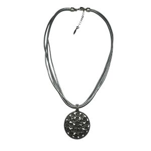 Stylish necklace of velour