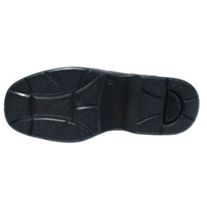 Men’s convenient black genuine leather slippers