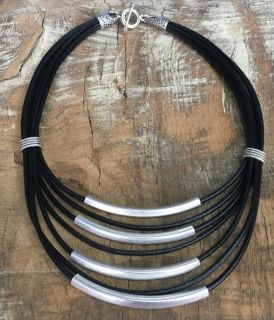 Unique Necklace - Metal Tubes