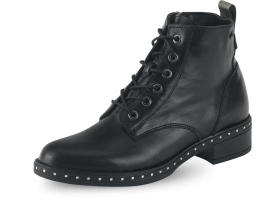 Ladies' boots with an impressive footbed in black nappa