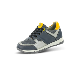 Children's sneakers in gray and yellow