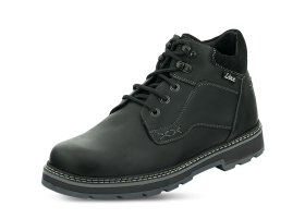  MEN'S BOOTS IN BLACK WITH DECORATIVE SEAMS