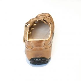 Men’s sandals of brown genuine leather